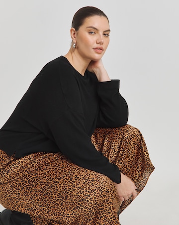 2 in 1 Leopard Print Slip Dress With Black Top