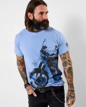 Joe Browns Side Sketch Bike Tee - Blue