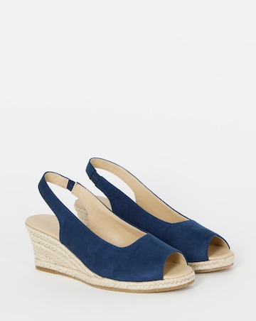 Marlow Peep Toe Espadrille Wedge With Slingback - Extra Wide Fit (EEE)