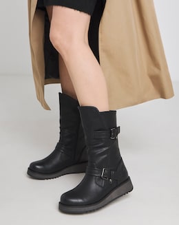 Heavenly Feet Hannah Buckle Boots Extra Wide EEE Fit