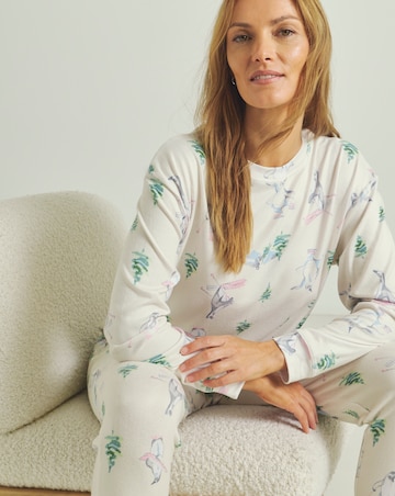 Simply Be Christmas Penguin Supersoft Twosie Pyjama Set