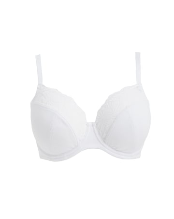 Pretty Secrets 3 Pack Harper Lace Ribbed Full Cup Bras B-G Navy/White/Grey