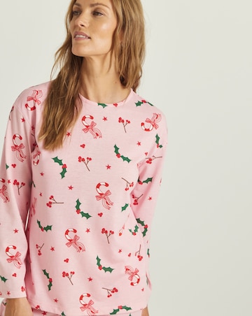 Simply Be (2 Pack) Value Christmas Holly Pyjama Sets