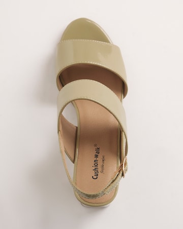 Cushion Walk Block Heeled Sandals E Fit