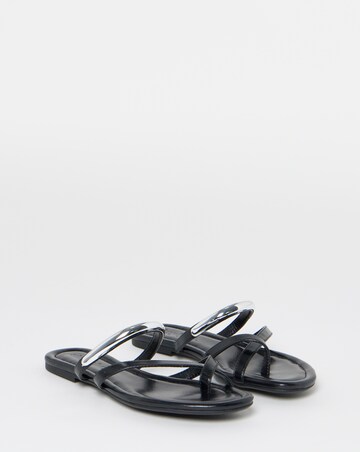 Chapel Toe Loop Hardware Detail Flat Sandals - Extra Wide Fit (EEE)