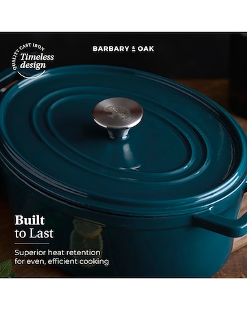 Barbary & Oak Nattura 29cm Oval Casserole Dish Teal