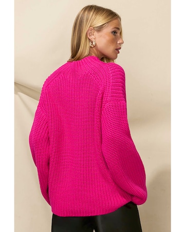 Ro&Zo Split Sleeve High Neck Jumper