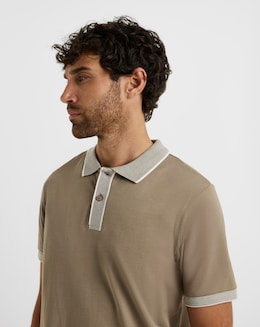 Folio Smart Supima Polo Long Length-Stone