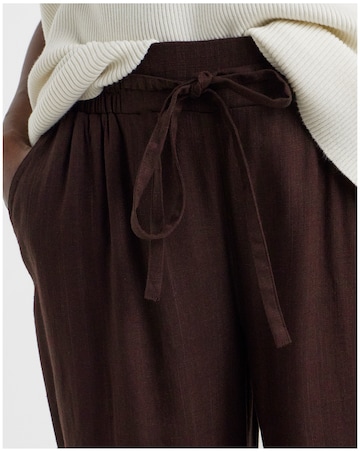 Linen Mix Wide Leg Trousers