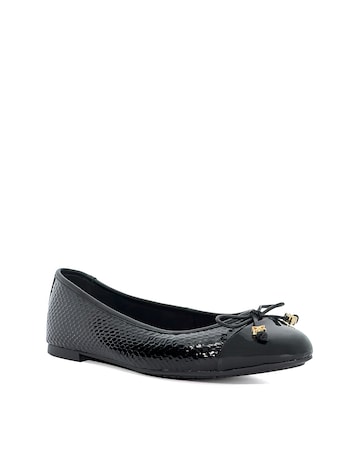 Dune Hallo Charm Detail Ballet Shoes Wide Fit