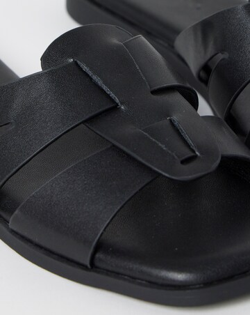 Carla Woven Flat Mule Sandals - Extra Wide Fit (EEE)