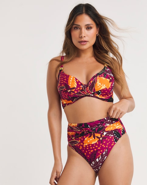 MAGISCULPT Twist Front High Waist Tummy Control Bikini Bottoms