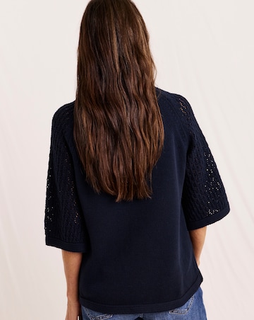 Julipa Stitch Detail Short Sleeve Jumper