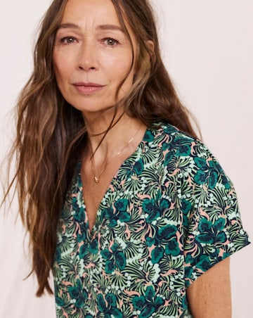 Julipa Notch Neck Cotton T-shirt