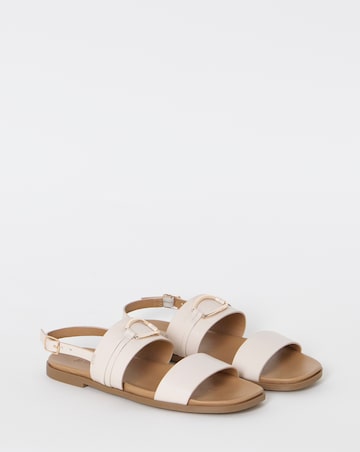 Avril Ring Detail Slingback Sandals - Extra Wide Fit (EEE)