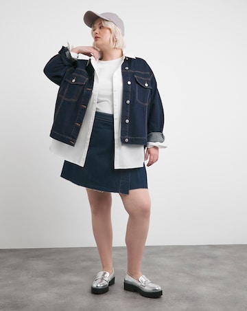 Indigo Contrast Stitch Boxy Denim Jacket