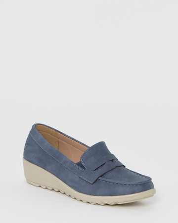 Cushion Walk Wedge Loafers - Extra Wide Fit (EEE)