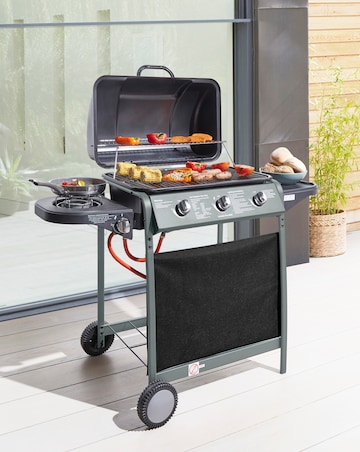3 Burner Gas BBQ with Side Burner