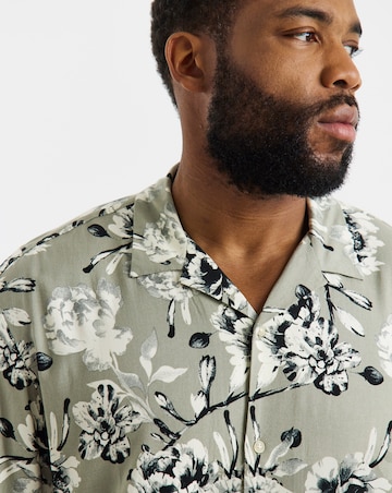 Jack & Jones Jeff Printed Resort Shirt - Green/Black