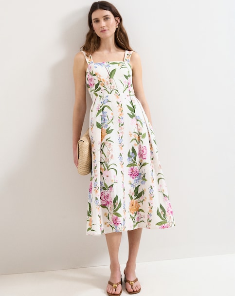 Phase Eight Lucia Linen Printed Hero Dress