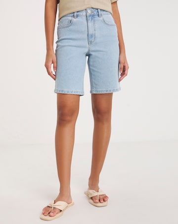 Light Blue Bermuda Denim Shorts