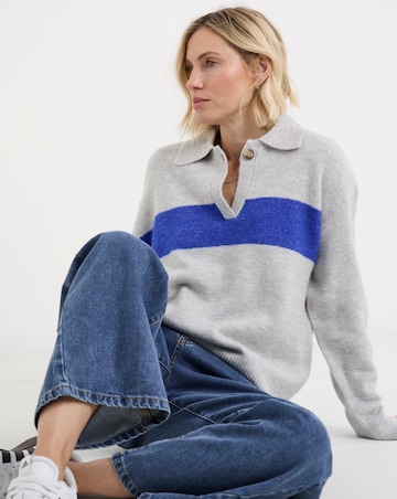 Colourblock Knitted Rugby Jumper