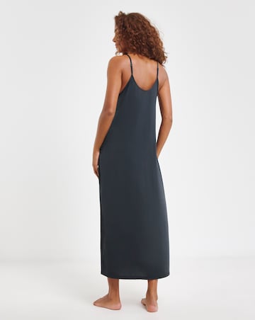 Pretty Secrets 2 Pack Maxi Slips Length 52in - Black/Almond