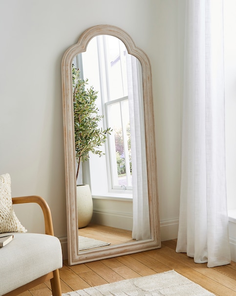 Julipa Whitewash Leaner Mirror
