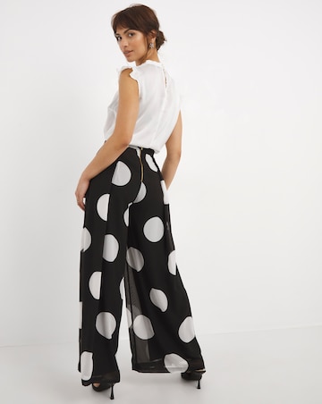 Joanna Hope Wide Leg Spot Trouser