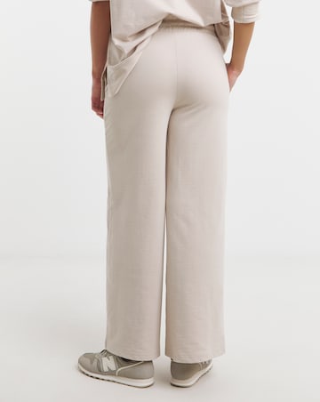 Simply Be Stone Reverse Loop Back Detail Wide leg Jogger