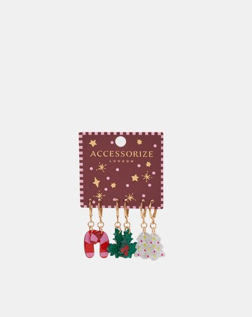 Accessorize Resin Christmas Earrings