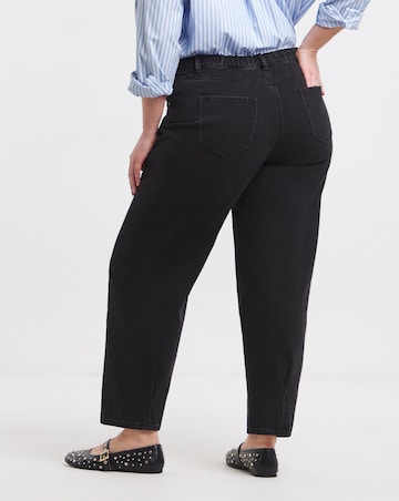 Black Barrel Leg Jeans