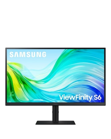 Samsung 27in ViewFinity S6 S61F 100Hz QHD Height Adjust Monitor - Black