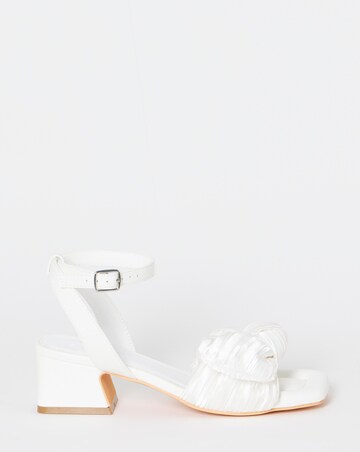 May Side Bow Low Block Heel Sandals - Extra Wide Fit (EEE)