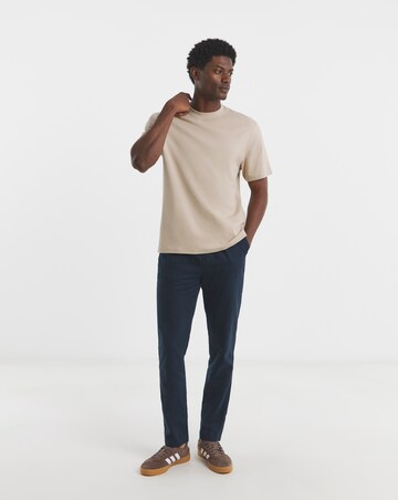 Linen Blend Tapered Elasticated Trouser