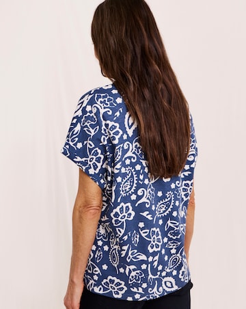 Julipa Notch Neck Cotton T-Shirt