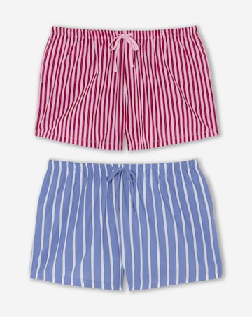 Pretty Secrets (2 Pack) Stripe Woven Pyjama Shorts