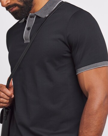 Folio Smart Supima Polo Long Length-Black