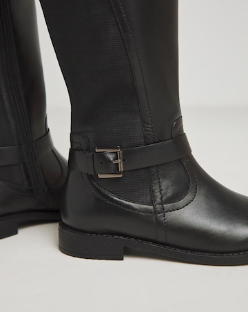 Fala Leather Elasticated Riding Boots - Wide Fit (E) & Super Curvy Calf