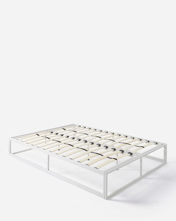Manhattan Metal Platform Bed Frame with 3 Layer Memory Foam Hybrid Mattress