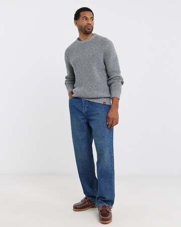 Timberland Cotton Textured Sweater - Blue