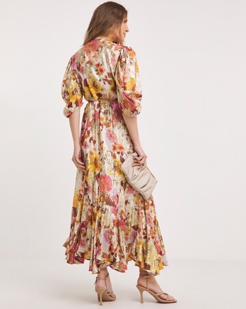 Jo by Joanna Hope Tie Waist Floral Jacquard Maxi Dress