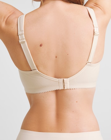 Miss Mary of Sweden Broderie Anglaise Cotton Non Wired Bra Skintone