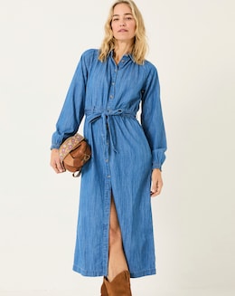 FatFace Abi Denim Midi Dress