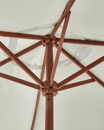 Charles Bentley Grey Wooden Parasol - 2.4m