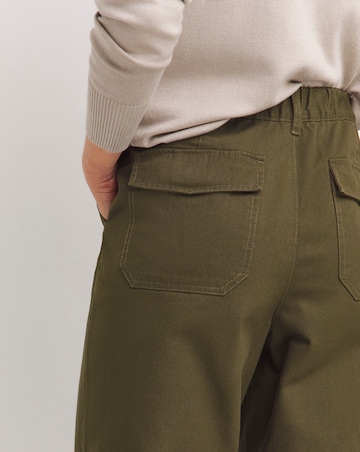 Khaki Pure Cotton Relaxed Tapered Leg Chino Trouser