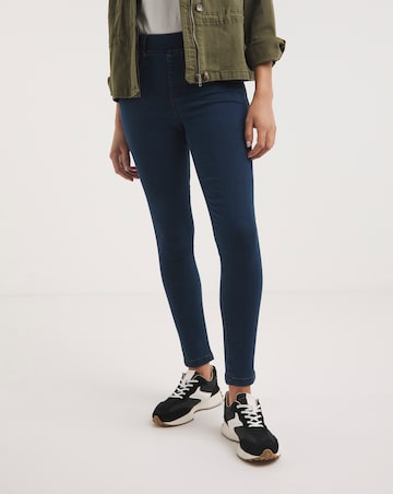 Simply Be Amber Dark Indigo Pull On Skinny Jeggings