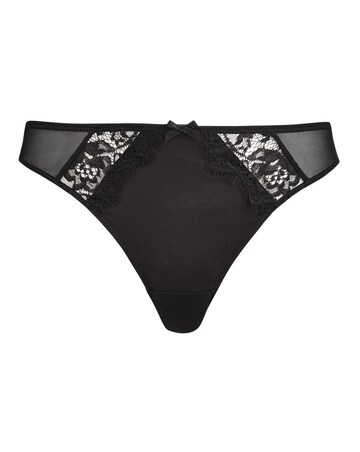 Figleaves Pulse Lace Thong Black