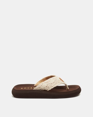 Rocket Dog Natrual Crochet Toe Post Sandals