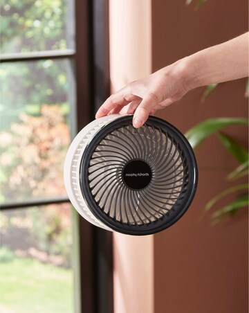 Morphy Richards Air Flex 6in Portable Oscillating USB Fan White/Grey